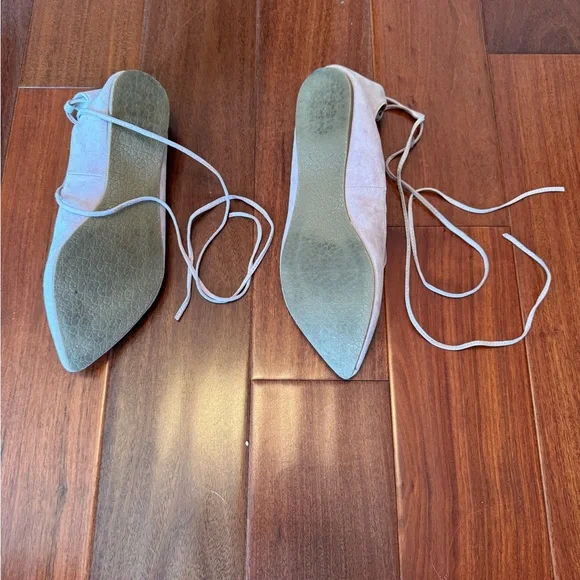 Steve Madden Size 10 Pink Lace Up Flat Shoes - Picture 6 of 8